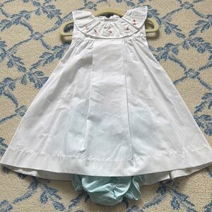NWT Sophie & Lucas White Baby Dress with Mint Bloomers